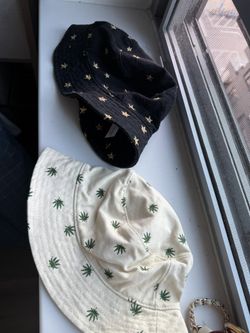 Two Bucket Hats - Stars & Weed Leaf