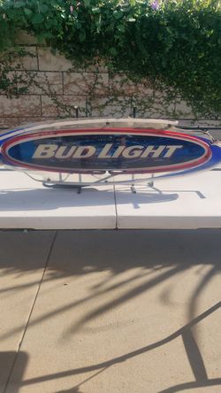 Bud Light Oval Bar Sign (Needs Repair)