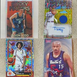 JKidd Sticky Fingers + Bidunga RPA /75 + Brown Jr. Mcflurry Refractor + Vince Carter Fleer Ultra Brilliants Blue For 40 (Read Description For Details)