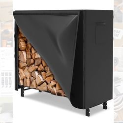 4ft Firewood Log Rack with Cover Outdoor