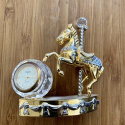 Antique Collectible Carousel Mini Clock