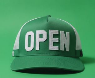 Green OPEN Trucker Snapback Hat mint