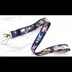 Sailor Moon Black - Lanyard Keychain USB Holder