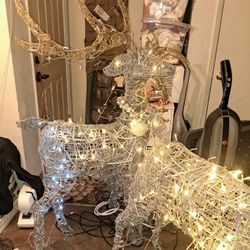 2 Life Size Reindeer