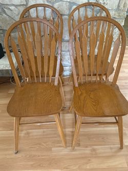 Solid oak dining room set