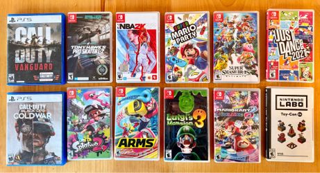 Nintendo Switch and PS5 Games