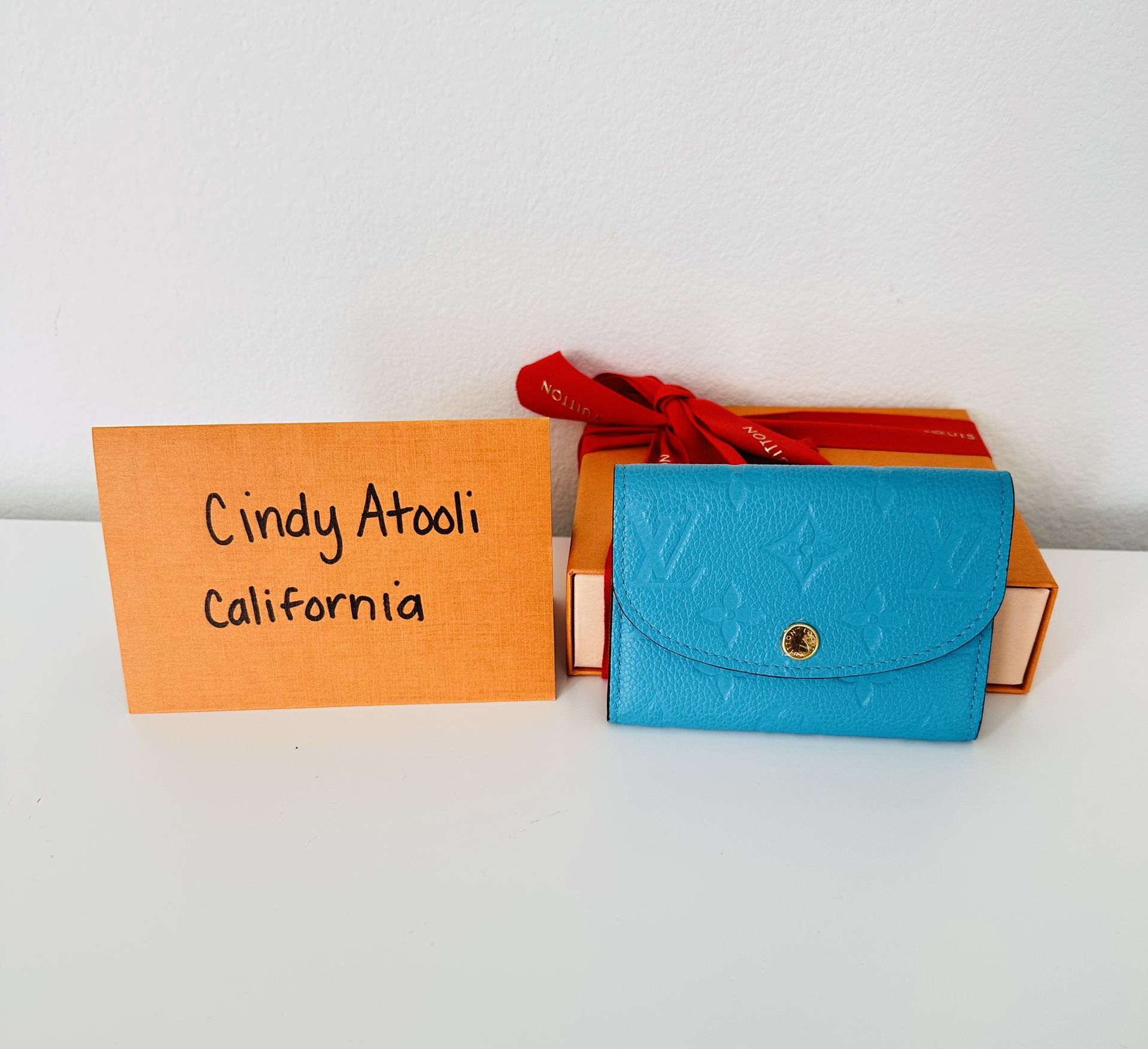 Louis Vuitton Rosalie Turquoise Blue Empreinte 