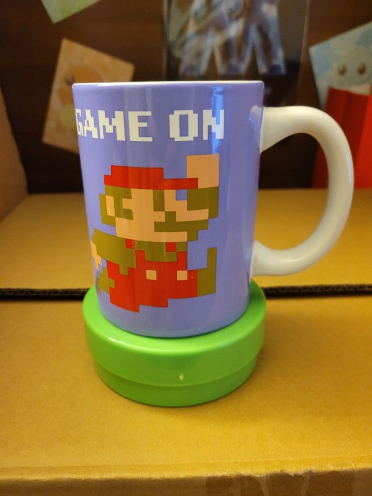 Super Mario Hallmark Mug With Sound Effect Coaster