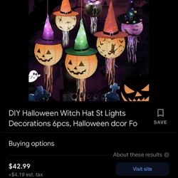 Halloween Witch Hat And Lanterns 