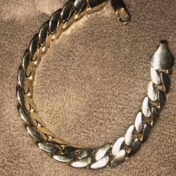 1 Left! Cuban Bracelet 14k Gold Plated 