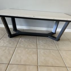 Fostead Two-tone Marble Rectangular Coffee Table