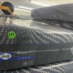 TWIN XL SEALY HYBRID “FIRM” MATTRESS & BOX SPRING BED SET