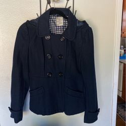 Vintage Navy Blue Wool Jacket