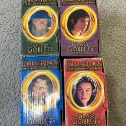 Lord Of The Rings Glass Goblets Set