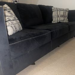 Blue Couch With Pillows 