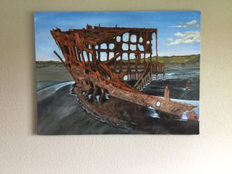 Original Acrylic Painting “The Wreck of the Peter Iredale”