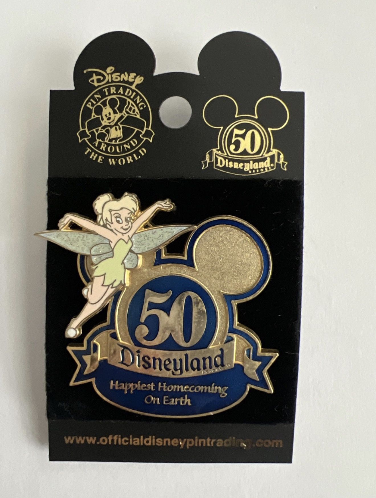 Disneyland Disney Pin 50th Happiest Homecoming on Earth Tinker Bell Pin
