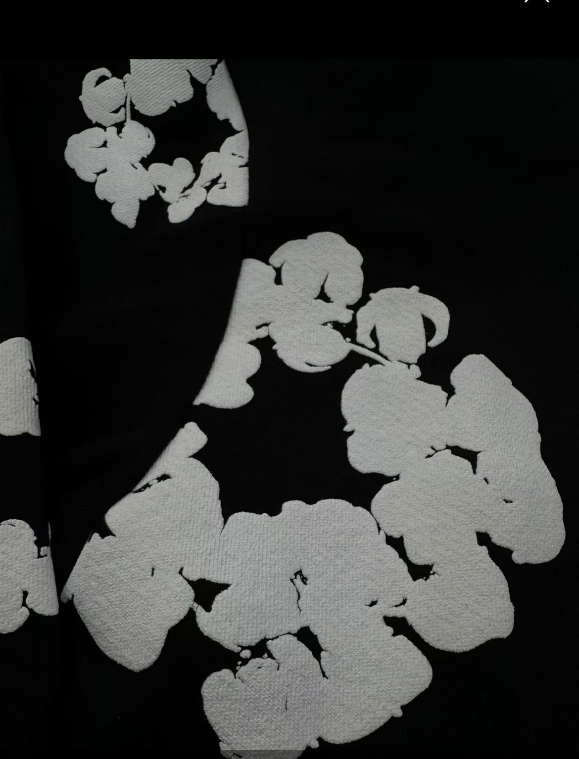 Black And White Denim Tear Hoodie