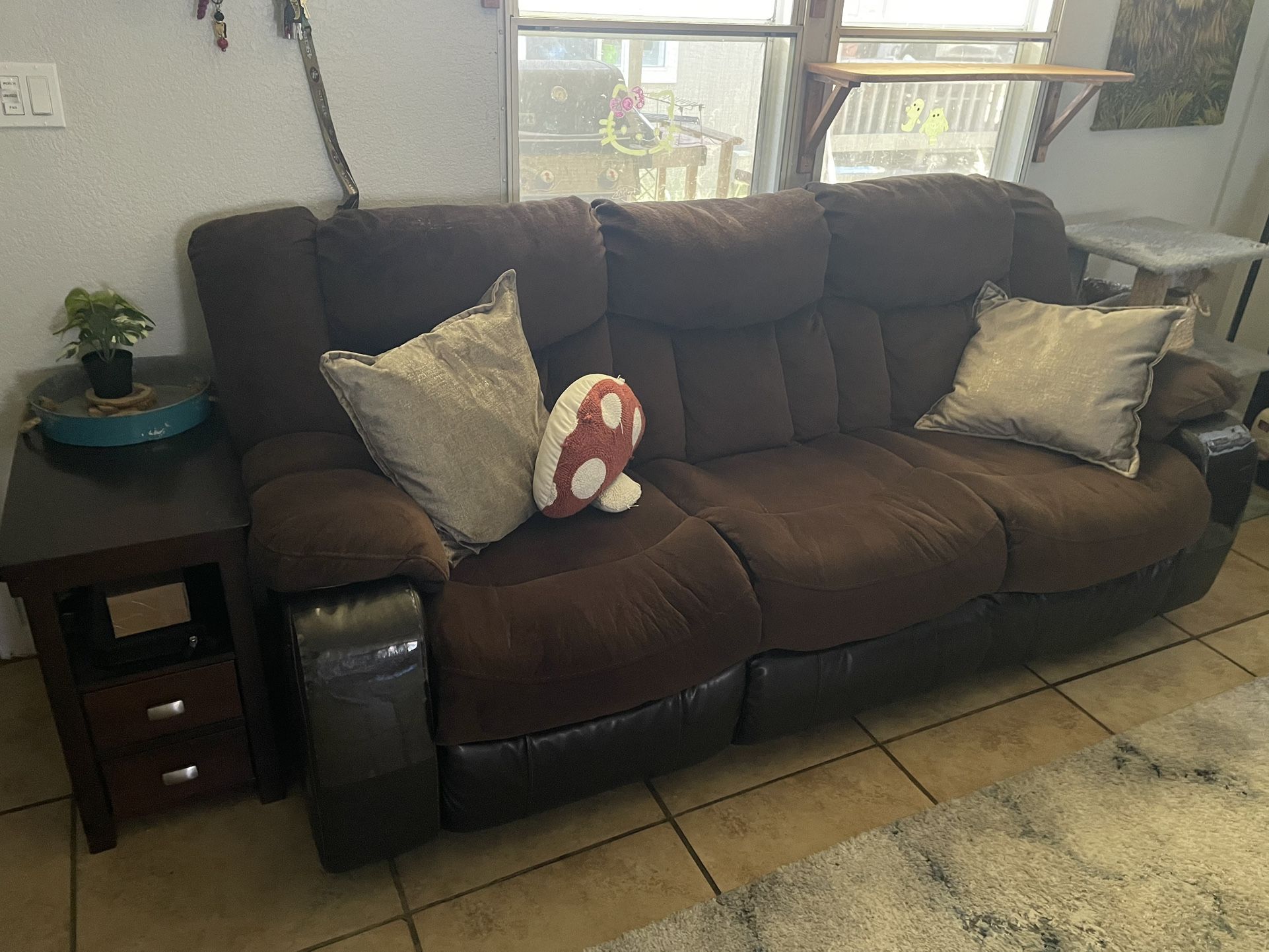 Recliner Couch Set - Brown