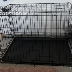 Black Metal Dog Crate / cage