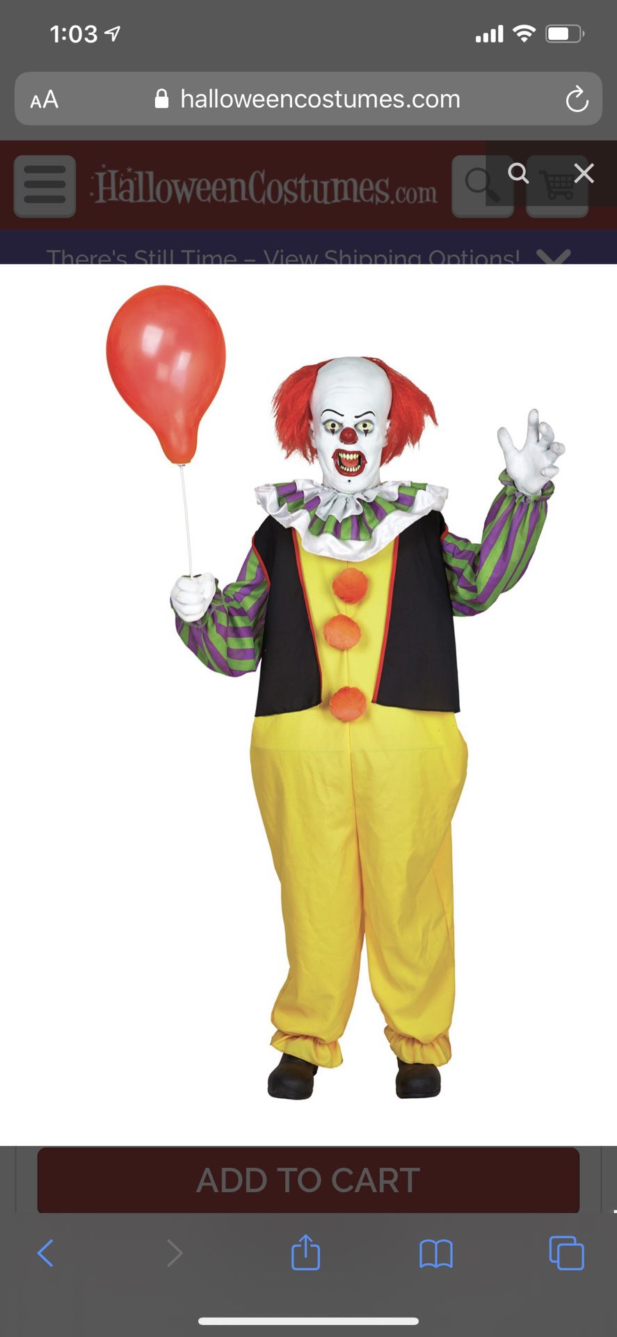 Life size Pennywise IT animated clown