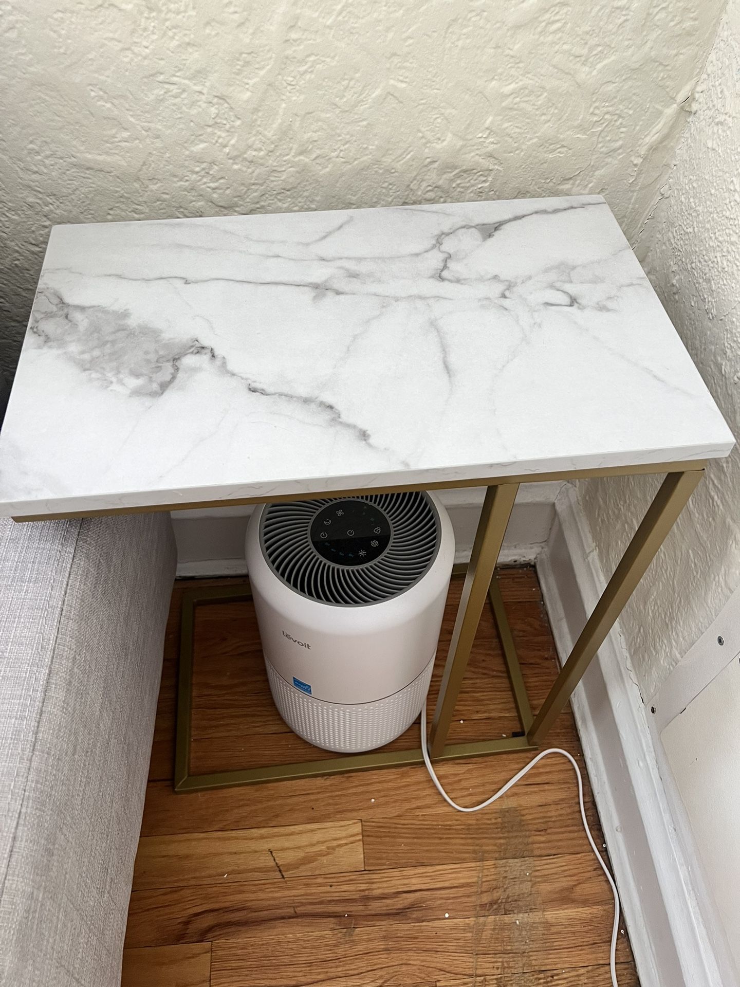 Marble And Gold Side Table