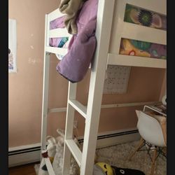 Twin White Bunk Bed Frame 