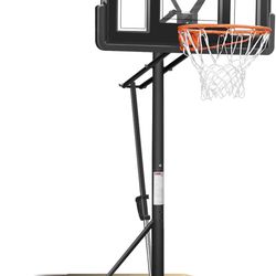 Portable Basketball Hoop Quickly Height Adjusted 4.9-10ft Basketball Goal System with 44” Backboard