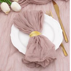 90 dusty pink dinner table, napkins