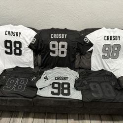 Raiders Maxx Crosby Jerseys Men Women & Kids 