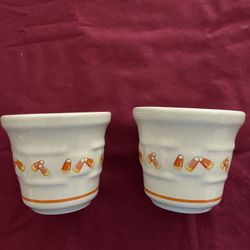 Set Of 2 Vintage Longaberger Candy Corn Votives