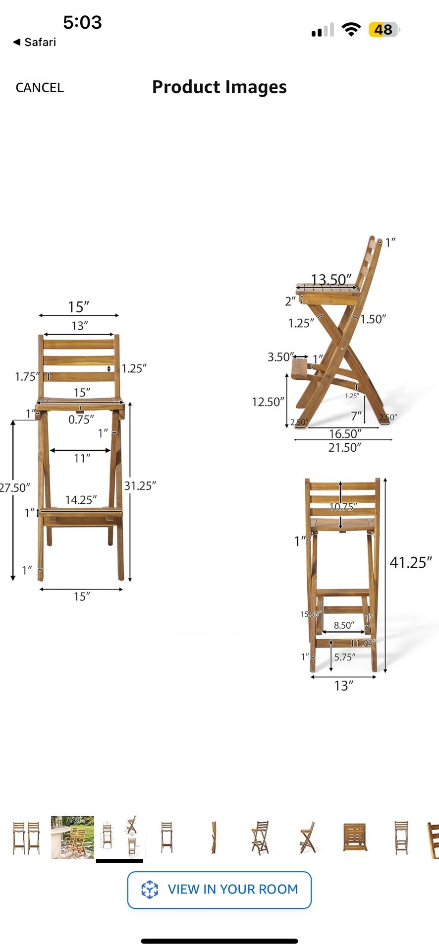 Wooden Collapsible Chairs