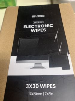 Electronic Wipes New Still In Box Sealed  ( 90) From EVEO REDUCED FROM $15 