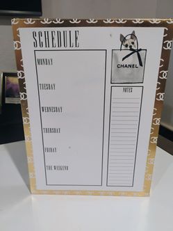Dry erase planner