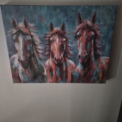 Painting of three horses