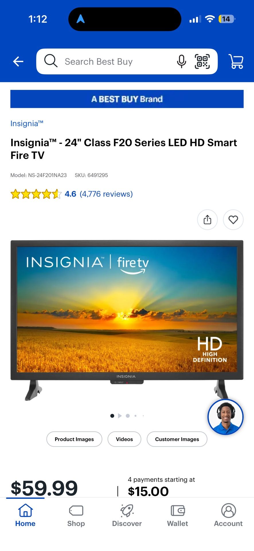 Insignia 24” Smart Amazon Firetv