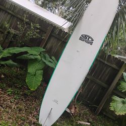 Soft Tops Long Board Green And White Bottom