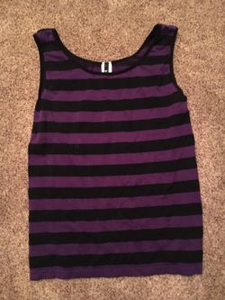 purple & Black Spandex Tank XL