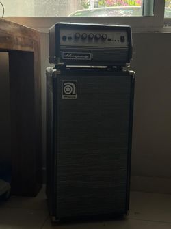 Ampeg Bass Amp Head and Cabinet Stack