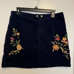 Blue Floral Skirt Size 12