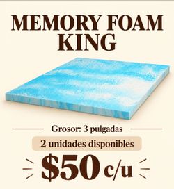 King Size Gel Memory Foam Mattress Topper