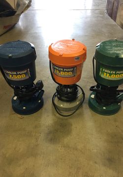 Max cool cooler pump 5000-115 volt for $10 - 7,500 and 11,000-115 volts / 11,000-230volt /