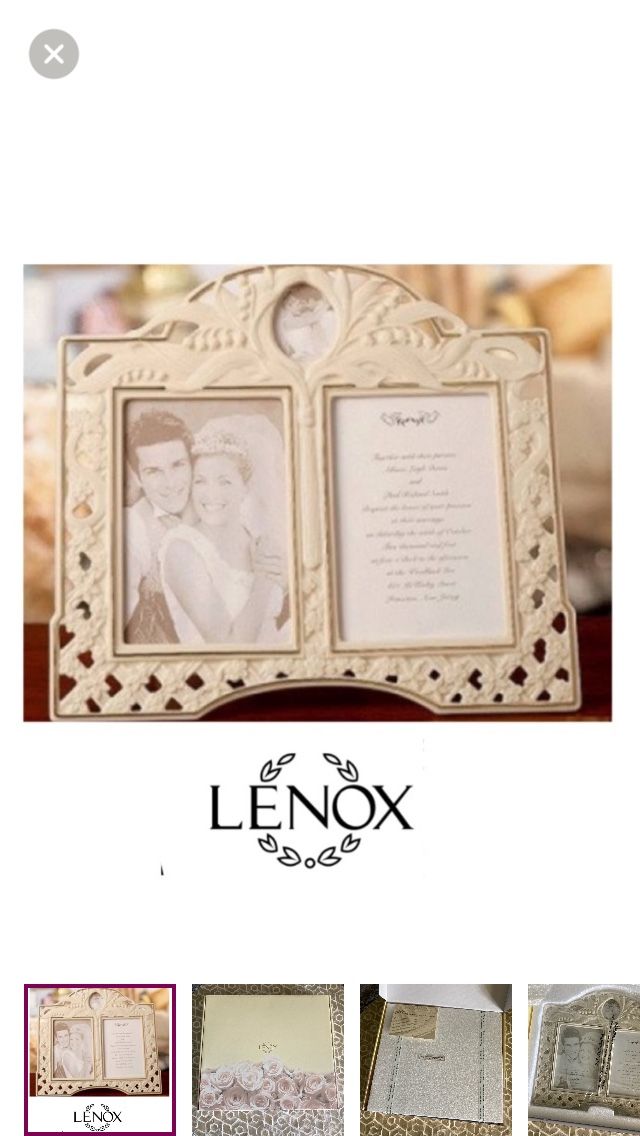 NEW! Lenox Wedding Promises Double 5x7 Invitation Frame