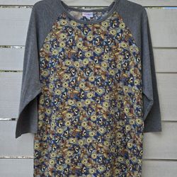 LuLaRoe Disney Winnie the Pooh Randy 2XL Quarter Sleeve Shirt Soft Tunic Top