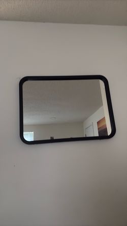 Black Framed Rectangular Wall Mirror