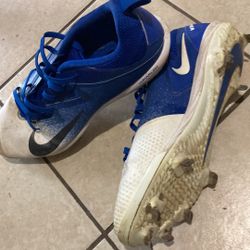 Blue/white Nike Vapor Spiked Baseball Cleats Size 10