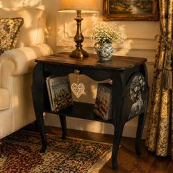 Side Table Magazine Rack