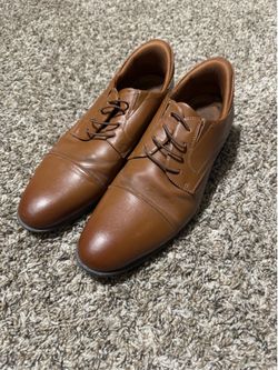 MUNN by Marc Joseph Men’s Brown Cap Toe Oxford Dress Shoes Size 11.5