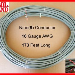 16 AWG Cable Wire 9 Conductor Stranded Tinned Copper 173ft