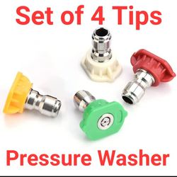☆Brand New ☆SET of FOUR Pressure Washer Power Washer Tips